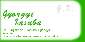 gyorgyi kasuba business card